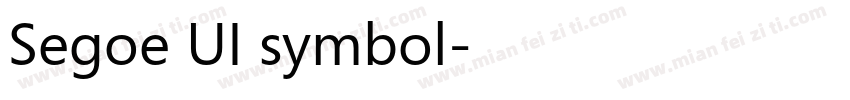 Segoe UI symbol字体转换
